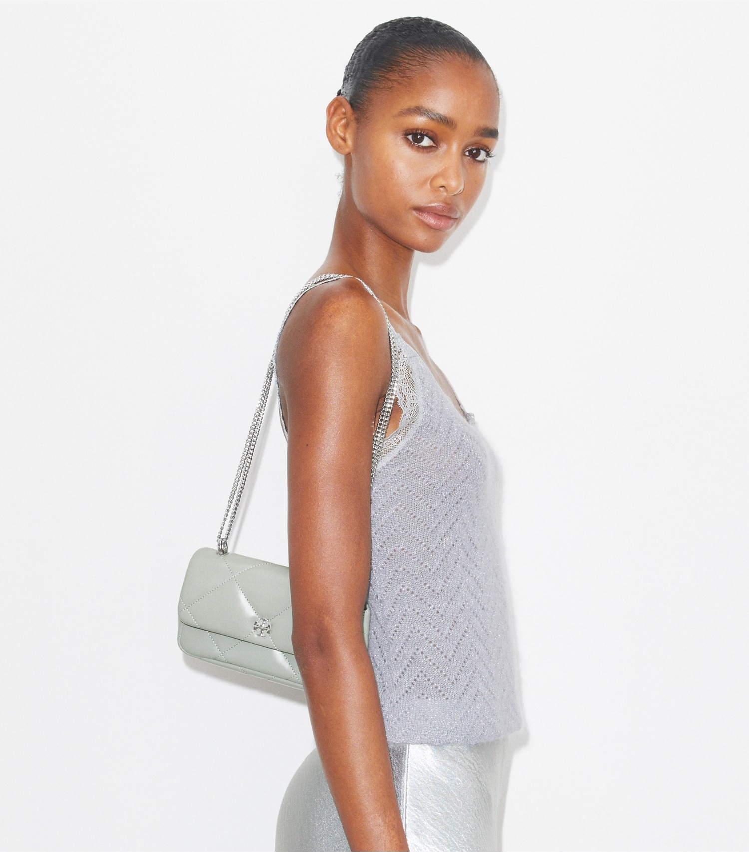 MINI KIRA DIAMOND QUILT FLAP BAG