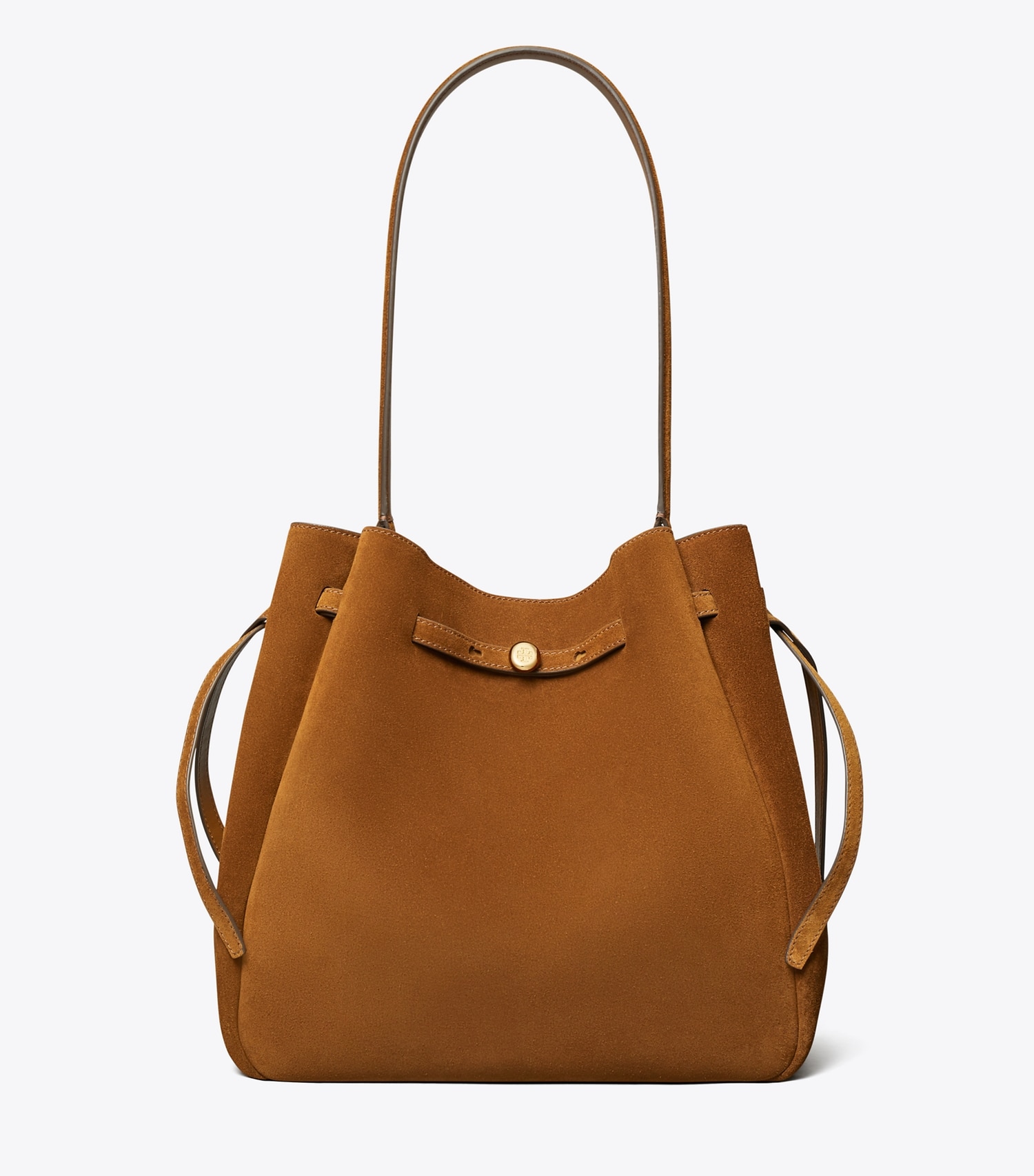 LARGE ROMY SUEDE BUCKET BAG