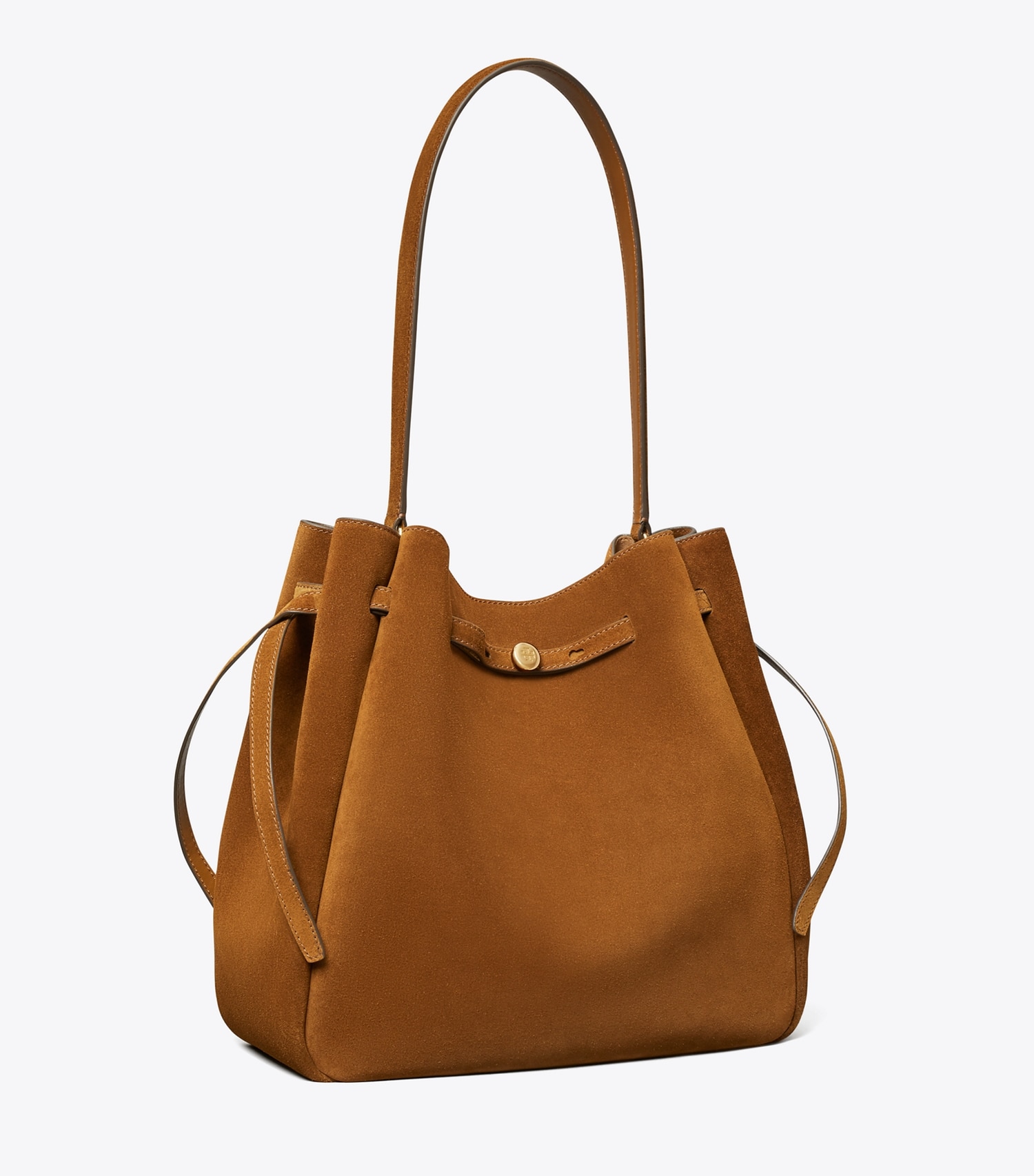 LARGE ROMY SUEDE BUCKET BAG