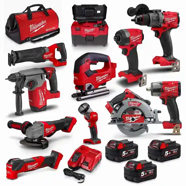 MILWAUKEE 18V FUEL™ 11 Piece 3 x 5.0Ah Combo Kit Power Pack M18FPP11A3503B