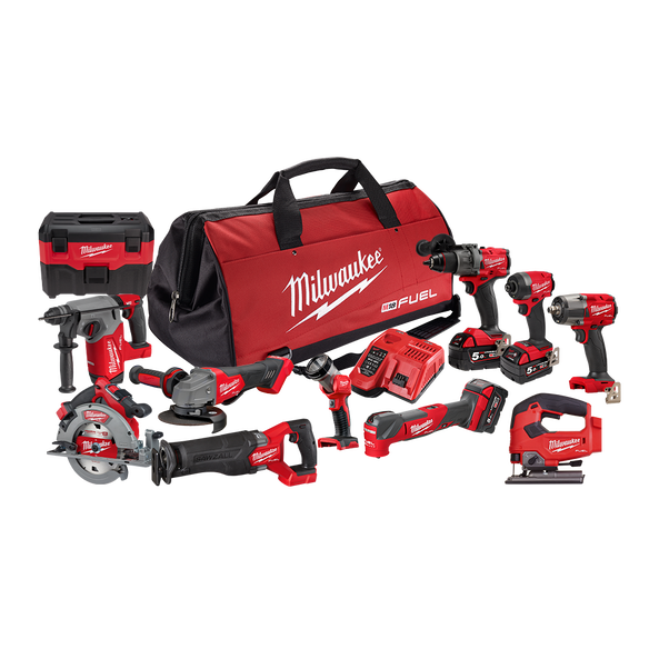 MILWAUKEE 18V FUEL™ 11 Piece 3 x 5.0Ah Combo Kit Power Pack M18FPP11A3503B