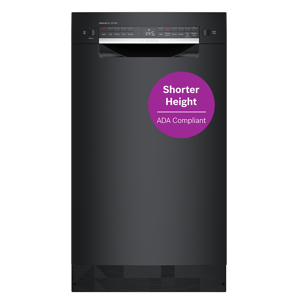 Bosch 300 Series Front Control 18-in Built-In Dishwasher With Third Rack (Black) ENERGY STAR, 46-dBA