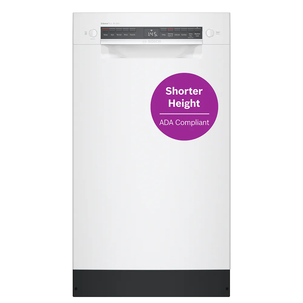 Bosch 300 Series Front Control 18-in Built-In Dishwasher With Third Rack (White) ENERGY STAR, 46-dBA