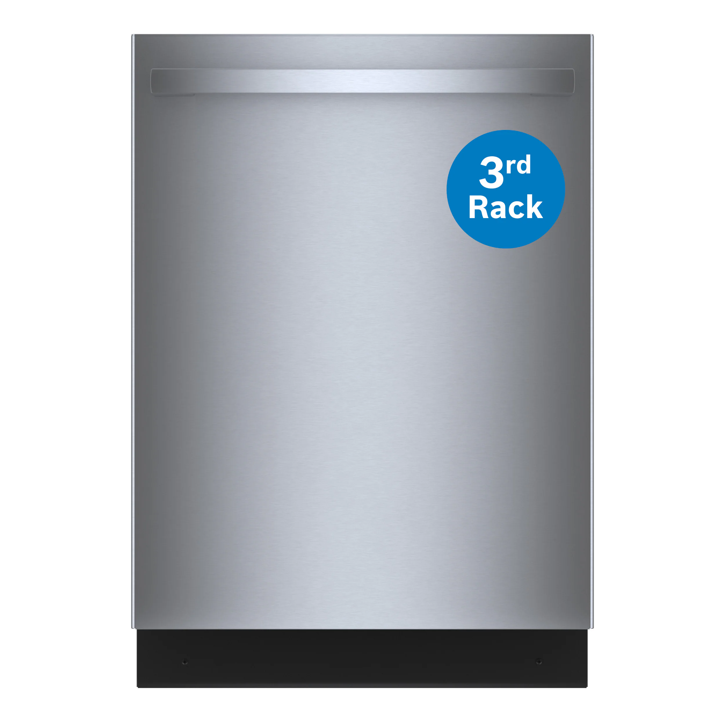 Bosch 100 Series Premium Top Control 24-in Smart Built-In Dishwasher With Third Rack (Stainless Steel), 46-dBA