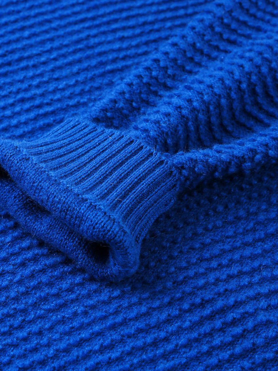 100% Cashmere Women's Textured Knit Pocket Hoodie