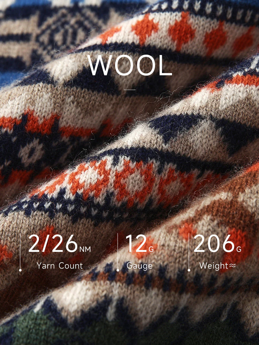 100% Wool Women's Fair Isle Knit Vest