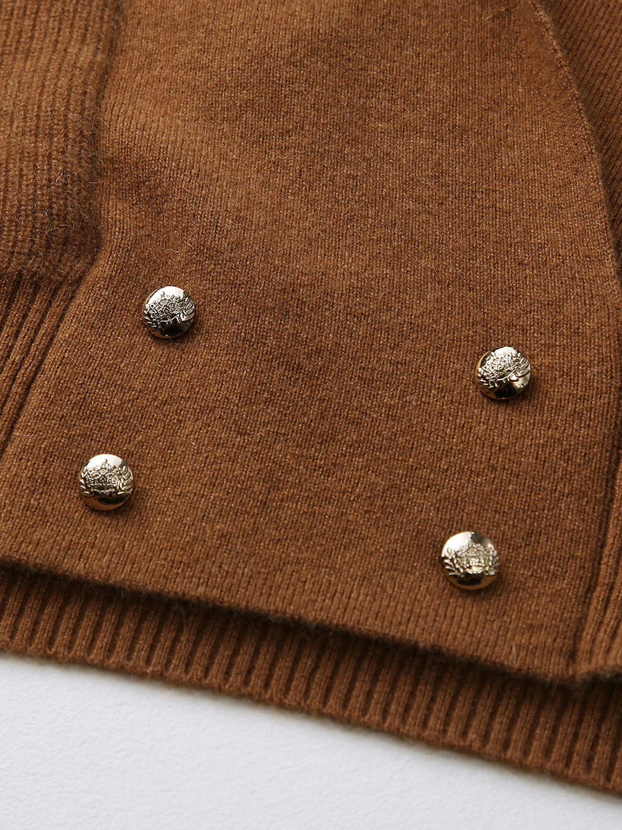 100% Cashmere Women's Knit Sleeveless Wrap Vest