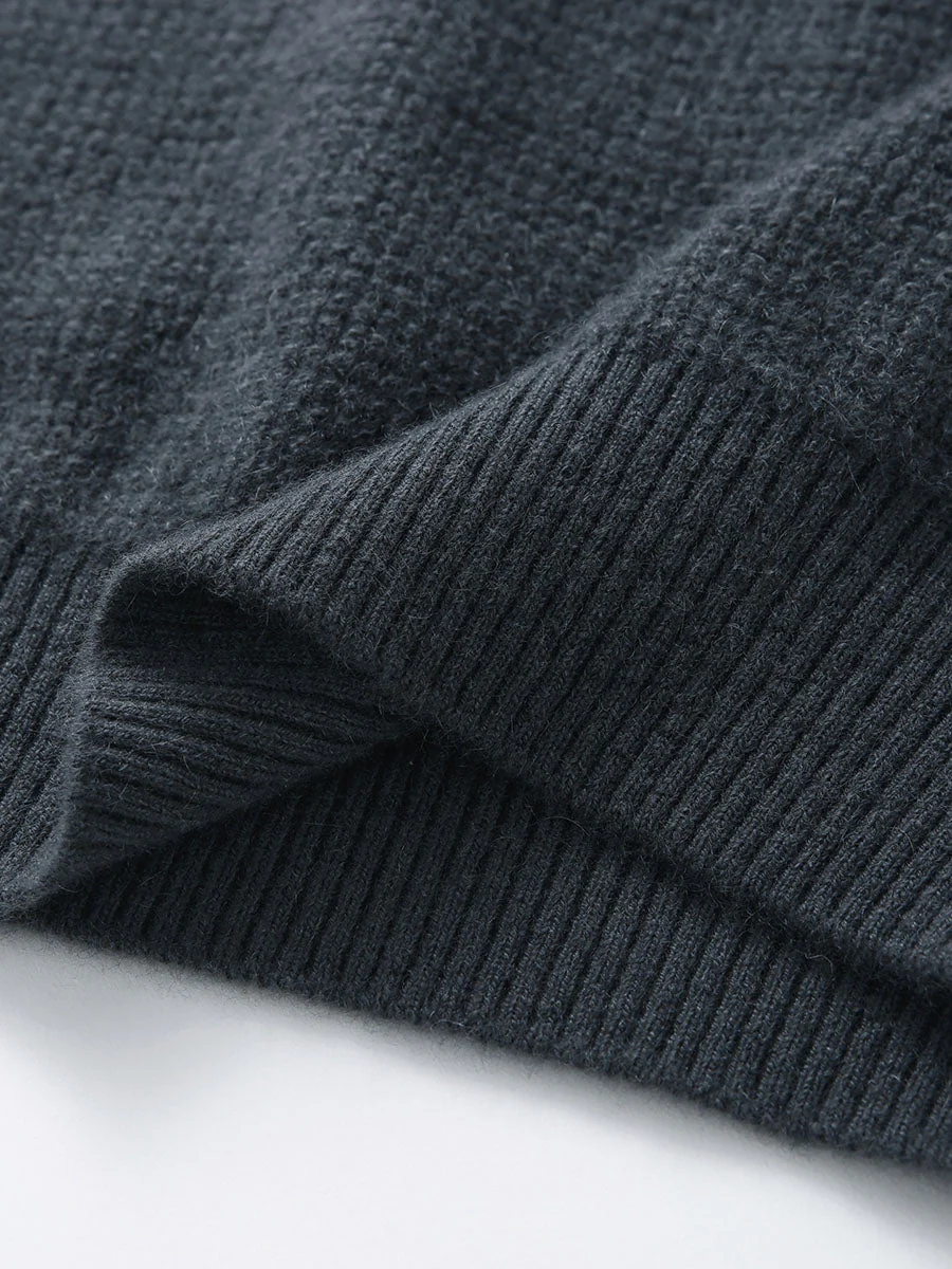 100% Cashmere Women's Ribbed Knit Hoodie