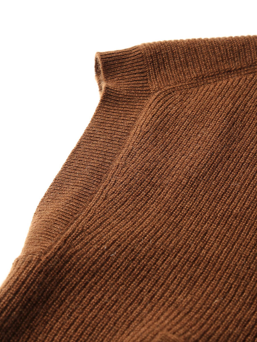 100% Cashmere Women's Hooded Double-Head Zipper Vest