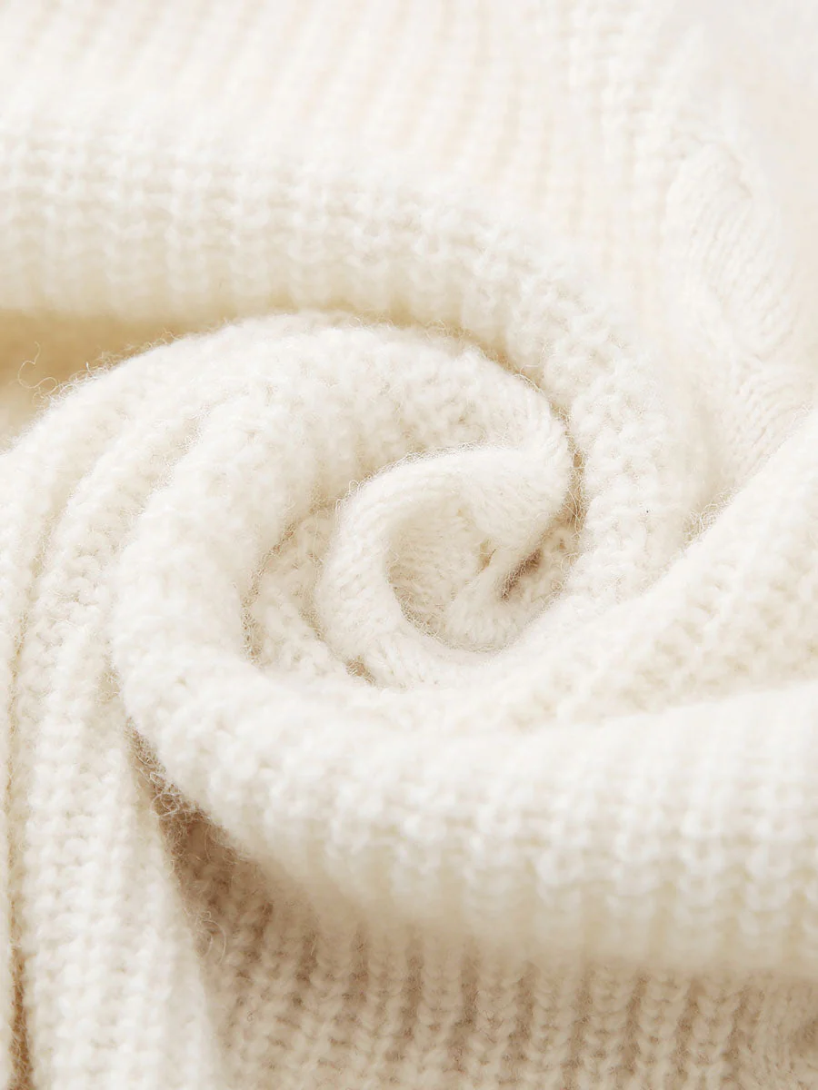 100% Wool Women's Cardigan Cable Knit Hoodie