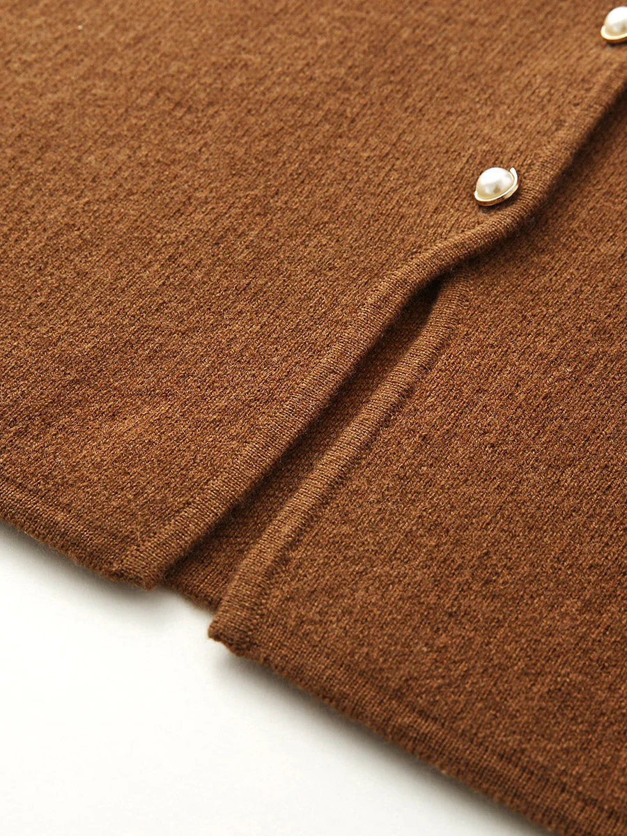 100% Wool Women's Button-Down Knit Vest