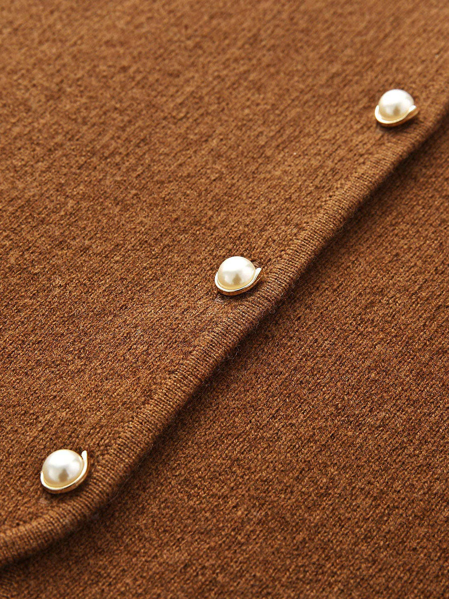 100% Wool Women's Button-Down Knit Vest