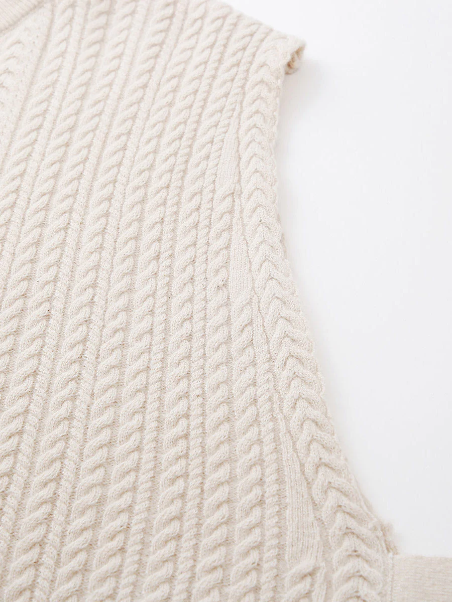 100% Wool Women's Knit Sleeveless Sweater Vest