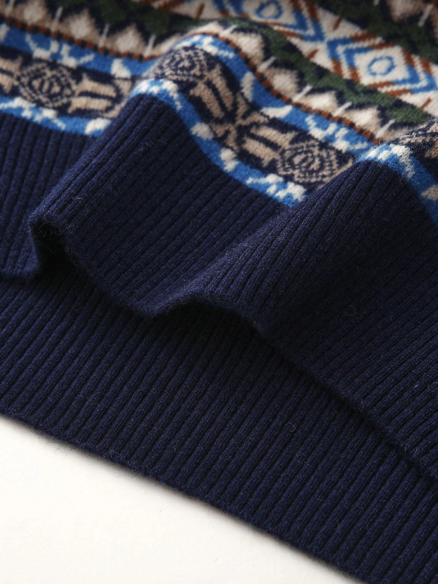 100% Wool Women's Fair Isle Knit Vest