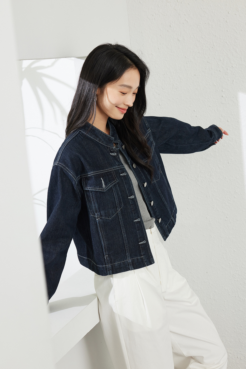 Hong Kong Style Retro Casual Denim Jacket