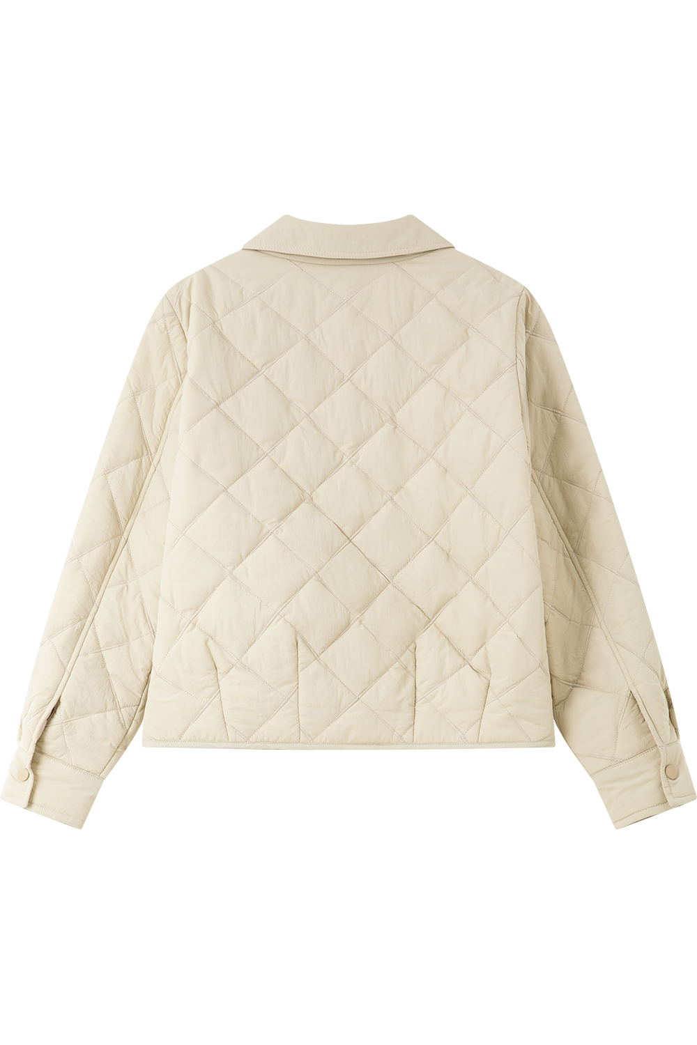 Lapel Diamond Short Cotton Coat