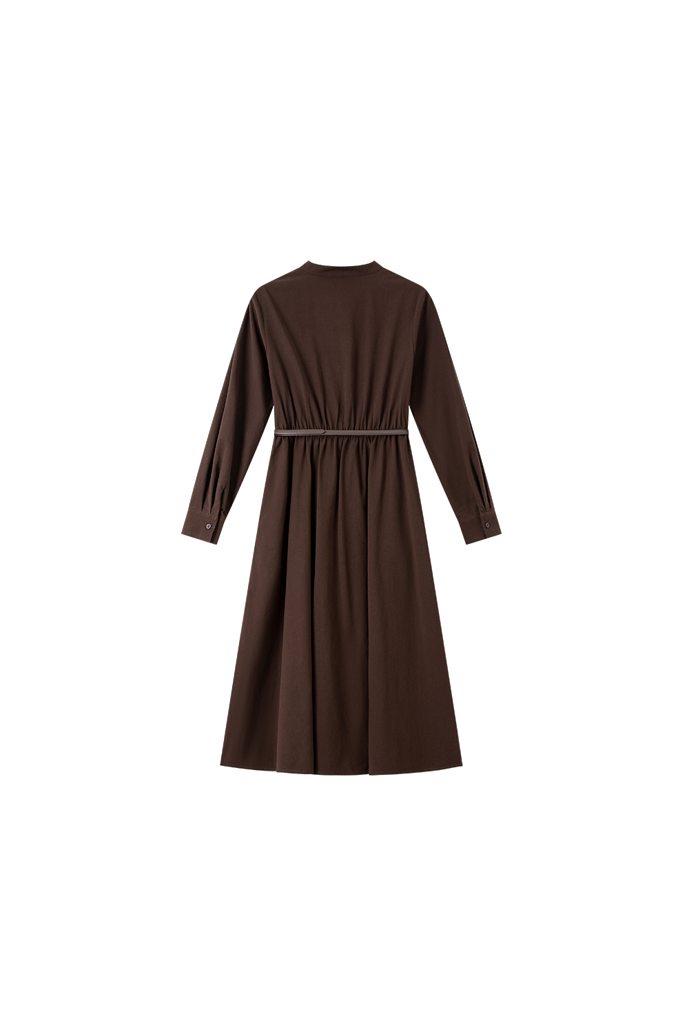 Belted Shirt Dress with Defined Waist