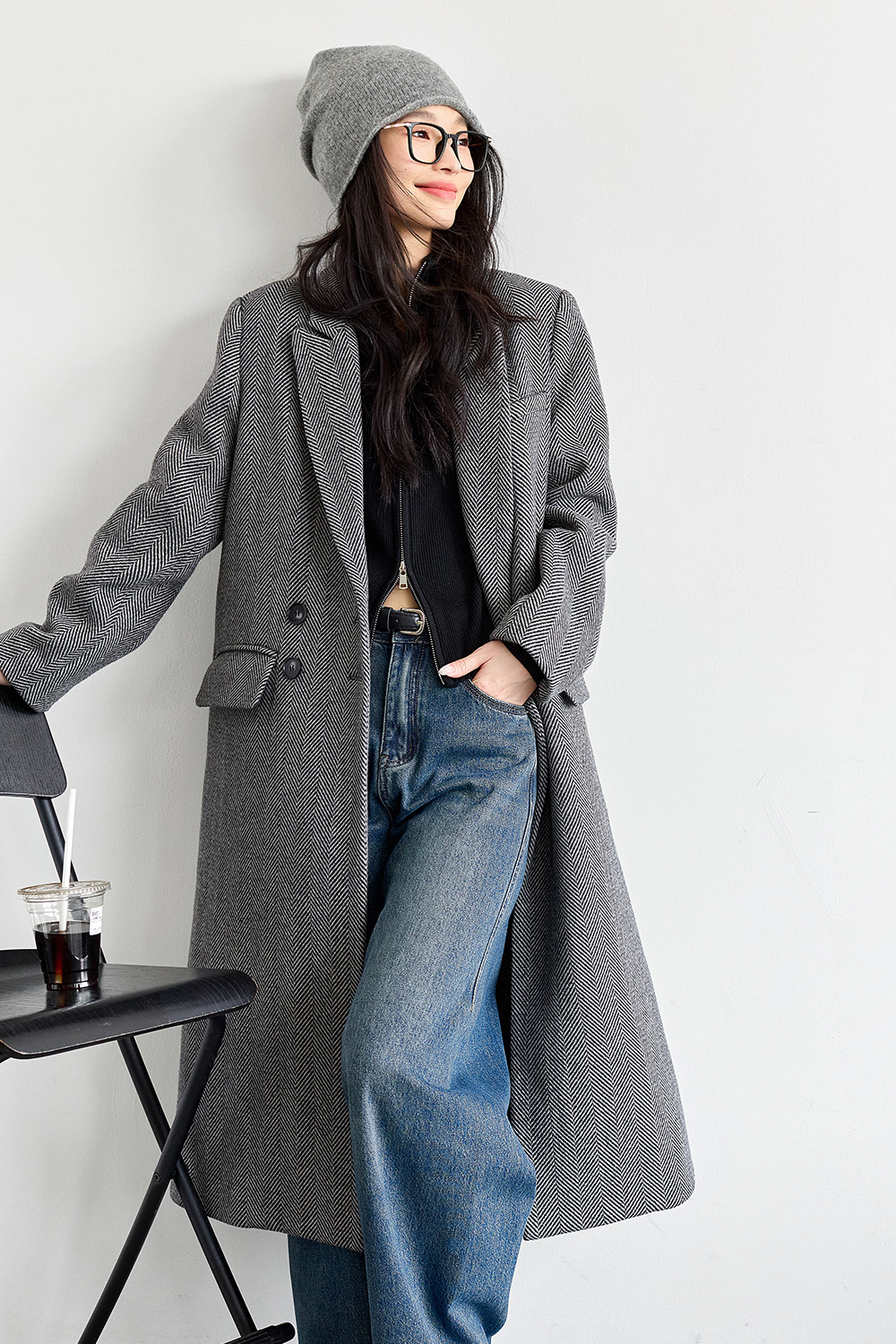 Wool blend trench coat
