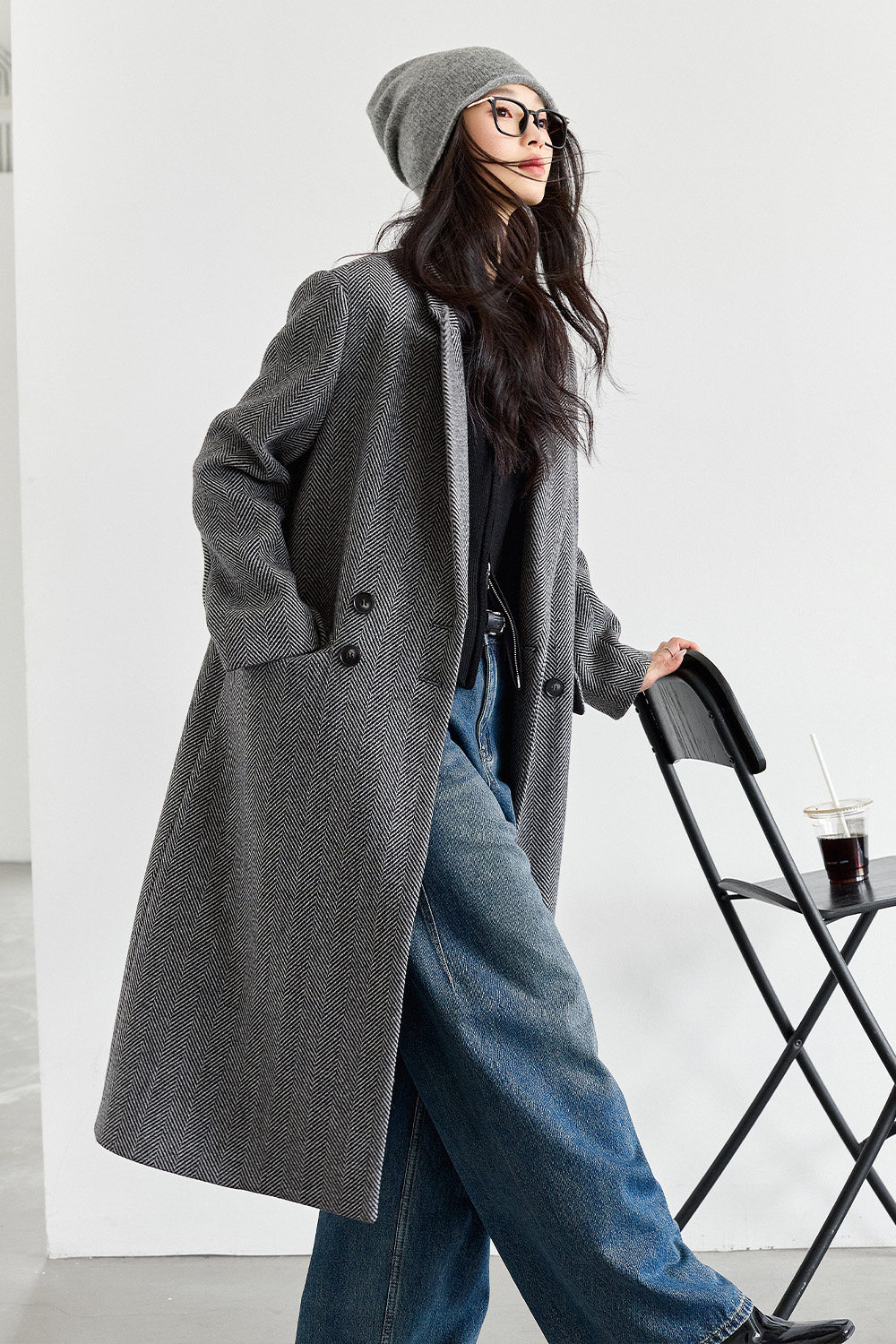 Wool blend trench coat