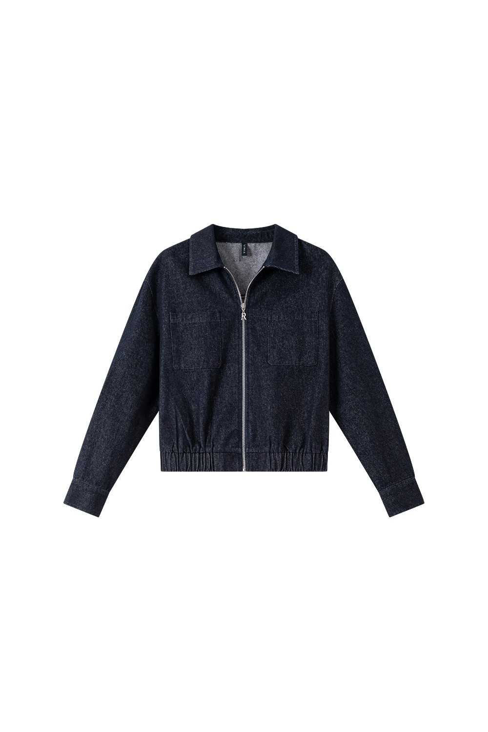 Washed Denim Jacket with Youthful Straight Cut