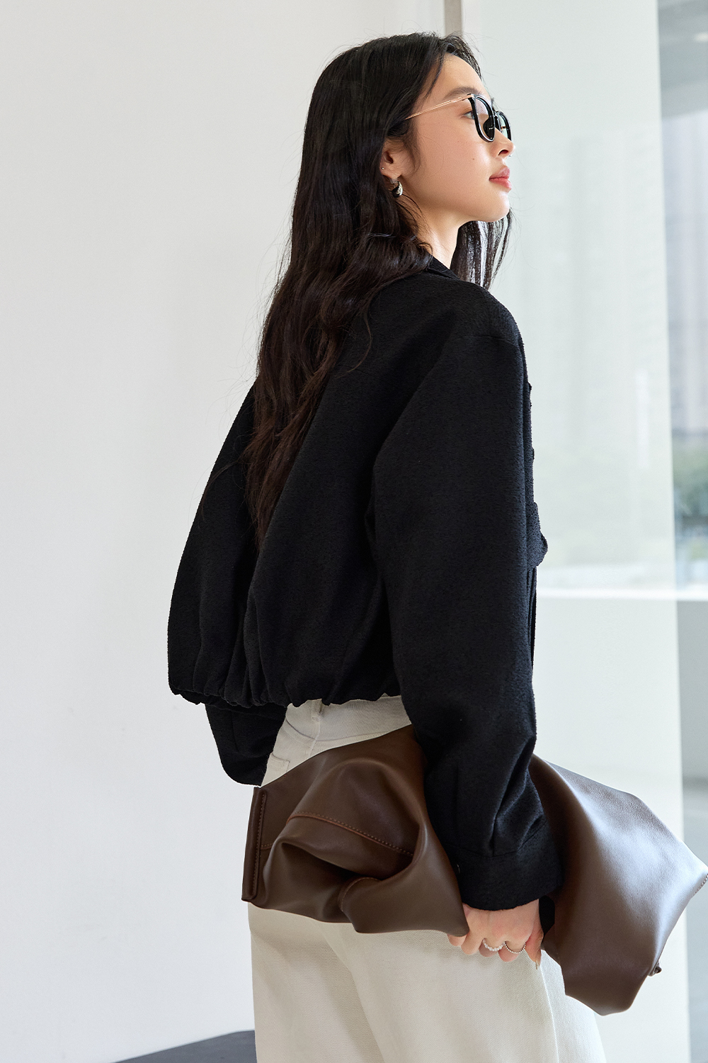 Workwear Style Short Lapel Jacket