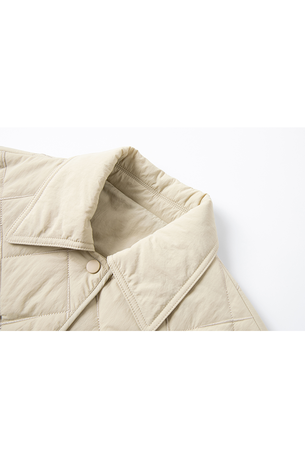 Lapel Diamond Short Cotton Coat