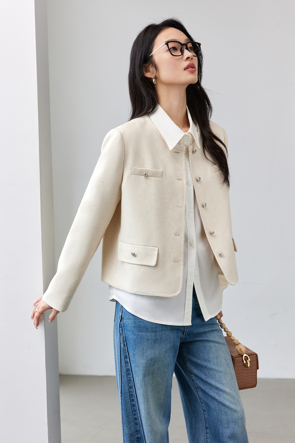 Metal Button Short Jacket