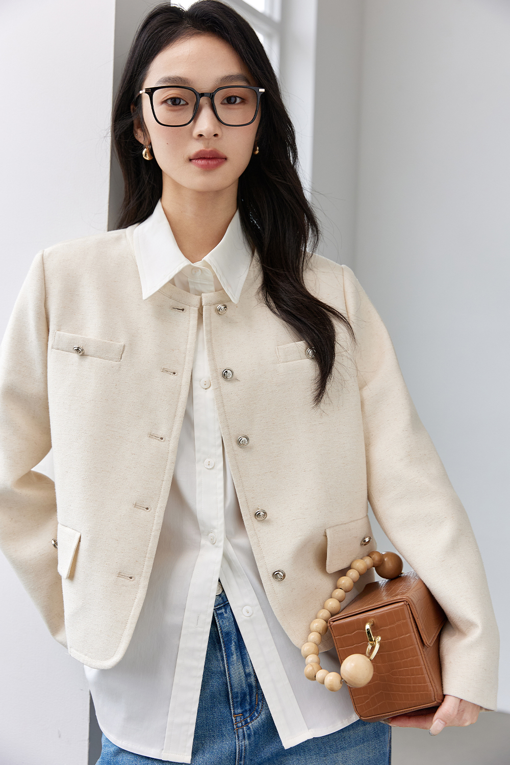 Metal Button Short Jacket