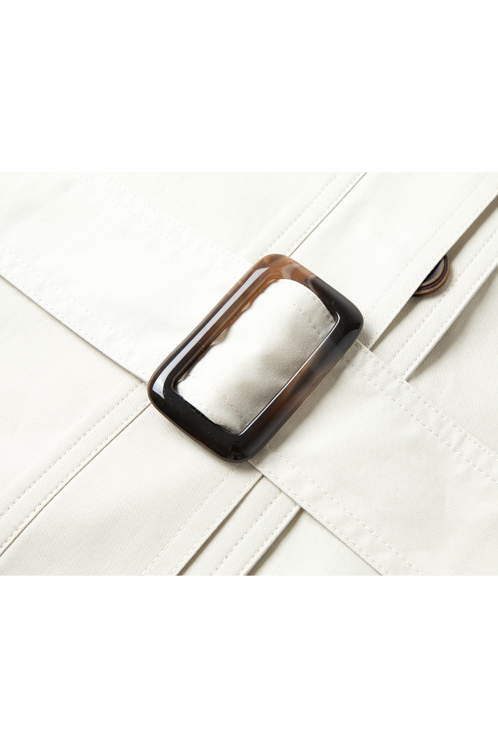 Stand-Up Collar Buttoned Trench Coat