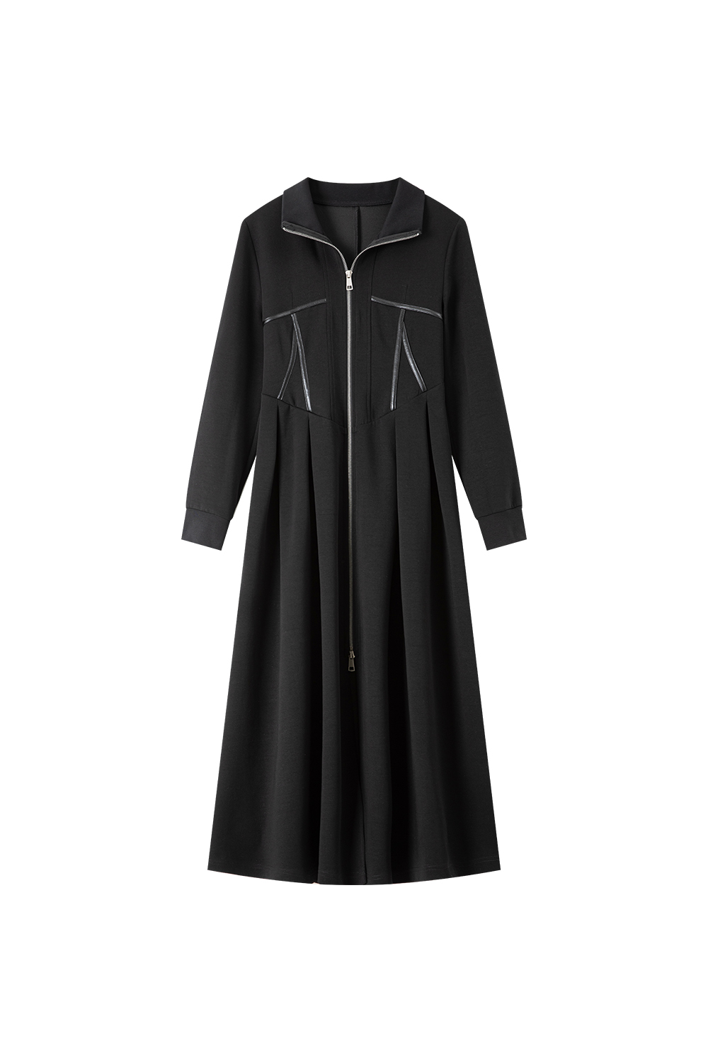 Fashion Stand-Collar Silhouette Dress