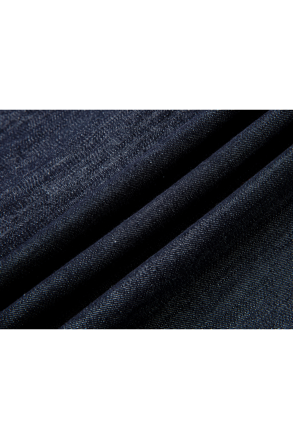 Denim Shirt Dress with Contrast Topstitching