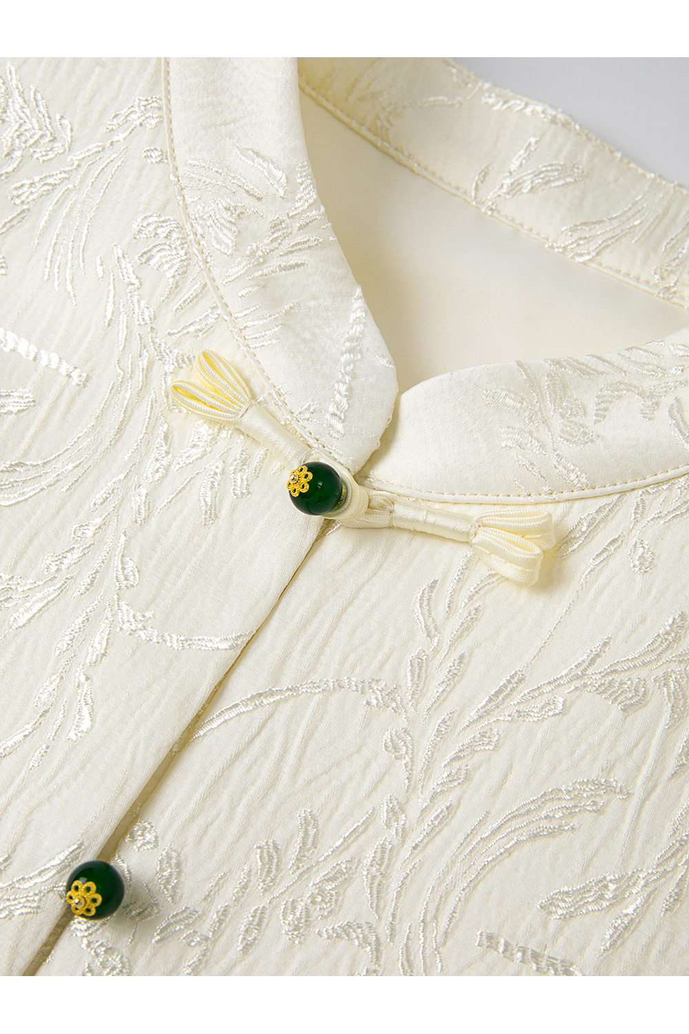 New Chinese Style Elegant Jacquard Vest and Round Neck Long Dress Two-Piece Set