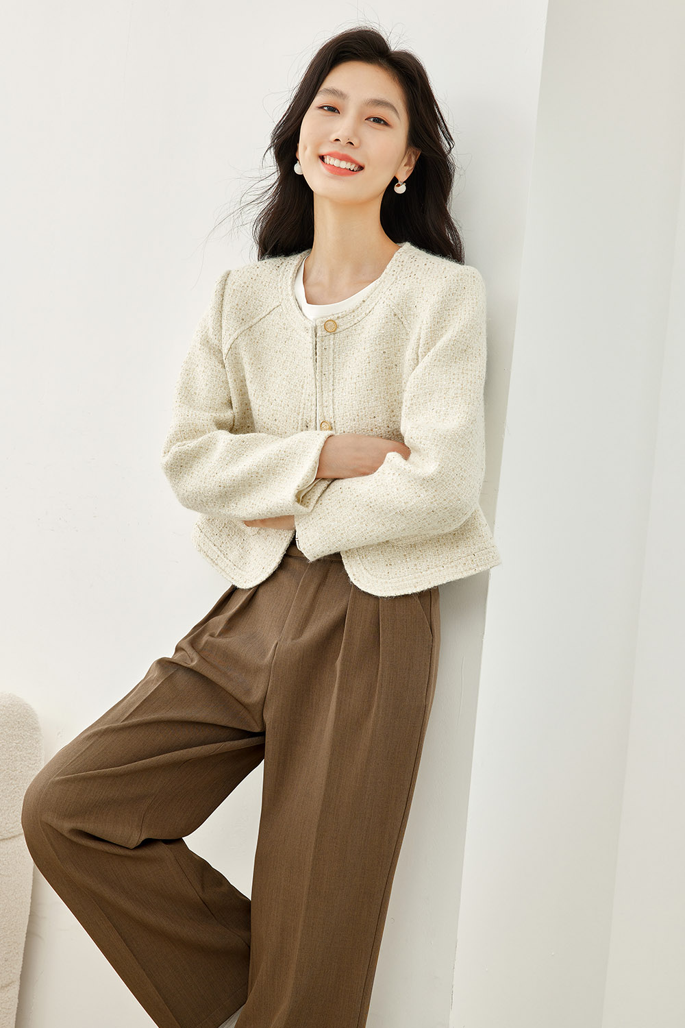 Stylish Tweed Short Jacket