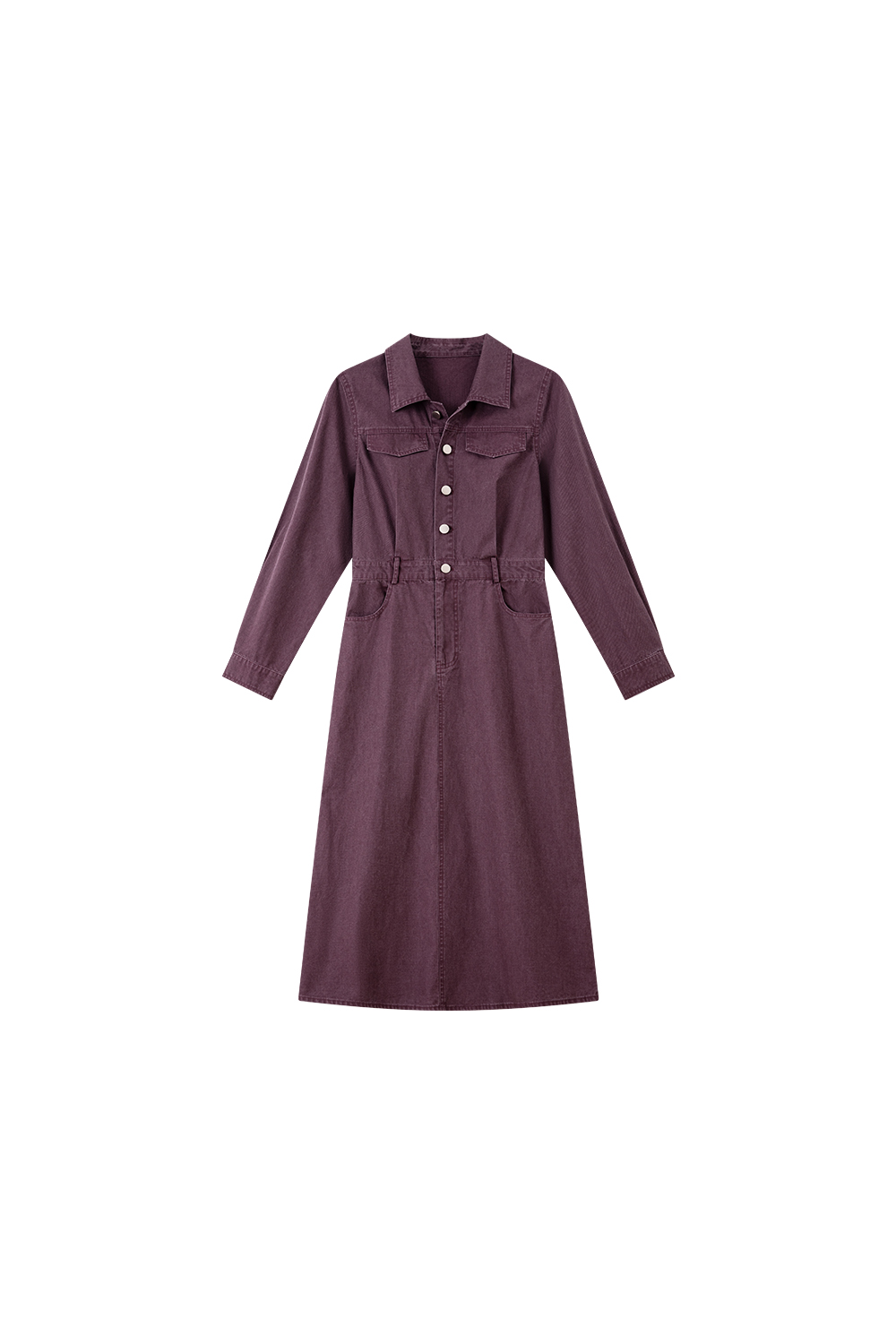Utility-Chic Cotton Shirtdress with Belted Waist