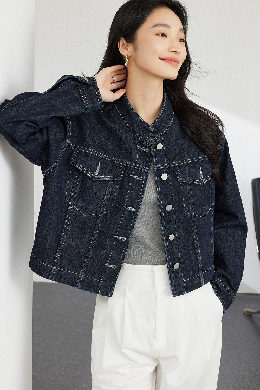 Hong Kong Style Retro Casual Denim Jacket