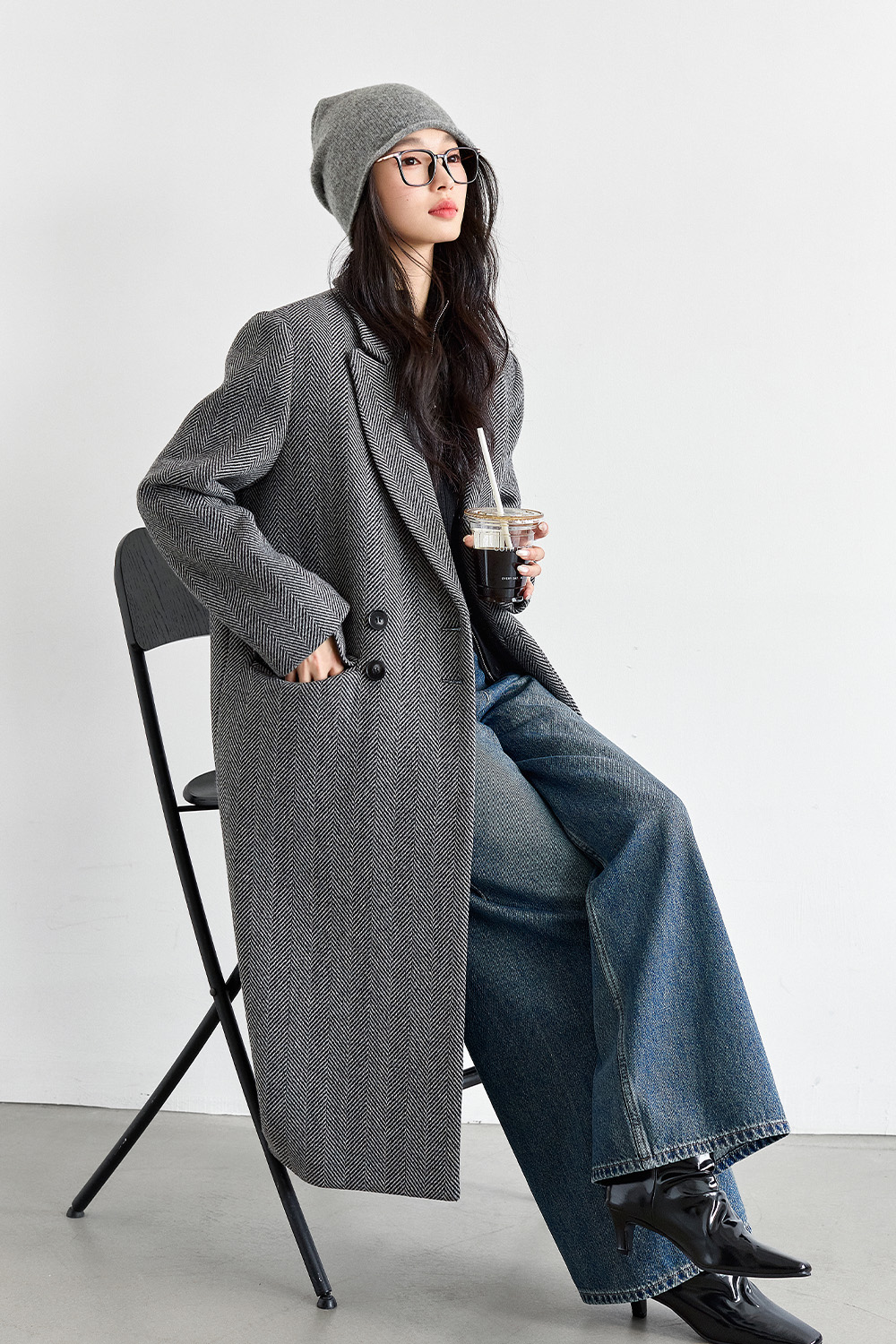 Wool blend trench coat