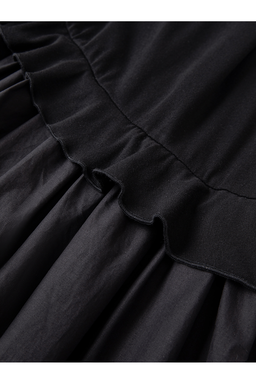 Asymmetric Hem Black Shift Dress