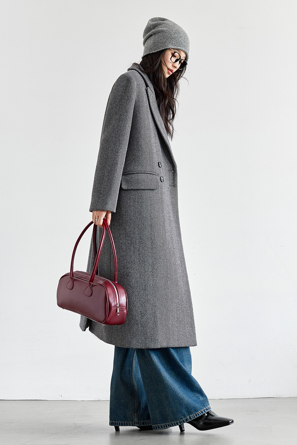 Wool blend trench coat