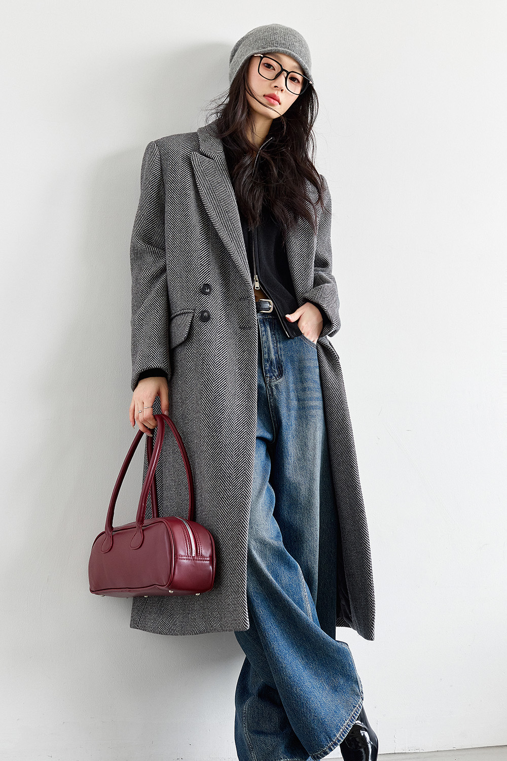 Wool blend trench coat