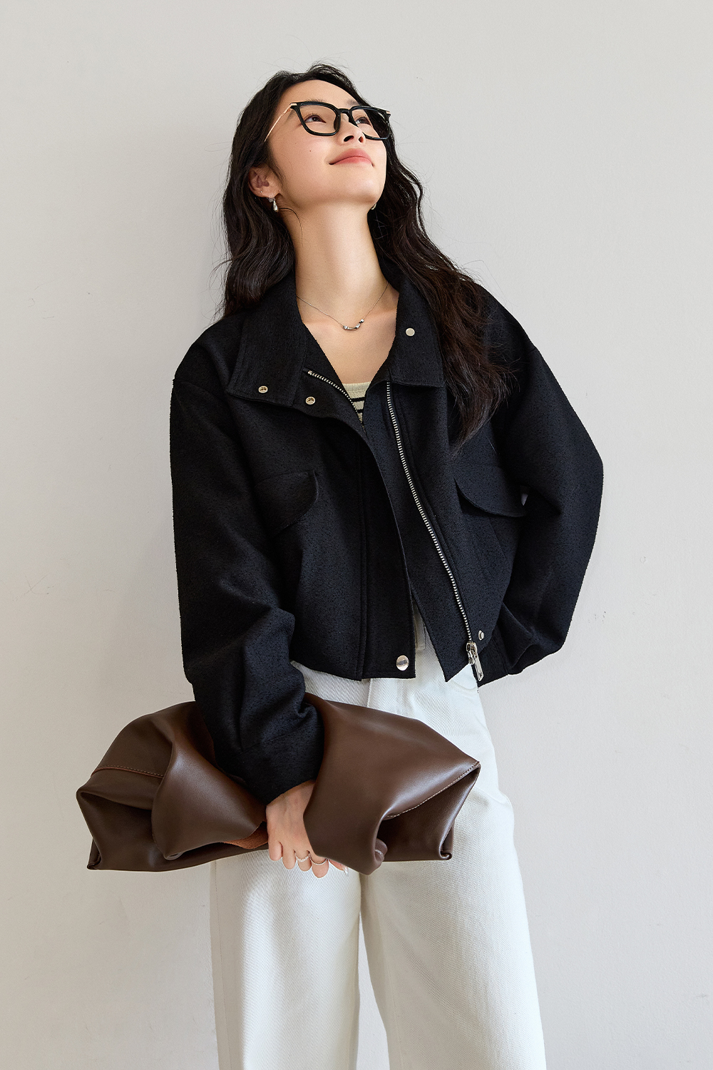 Workwear Style Short Lapel Jacket