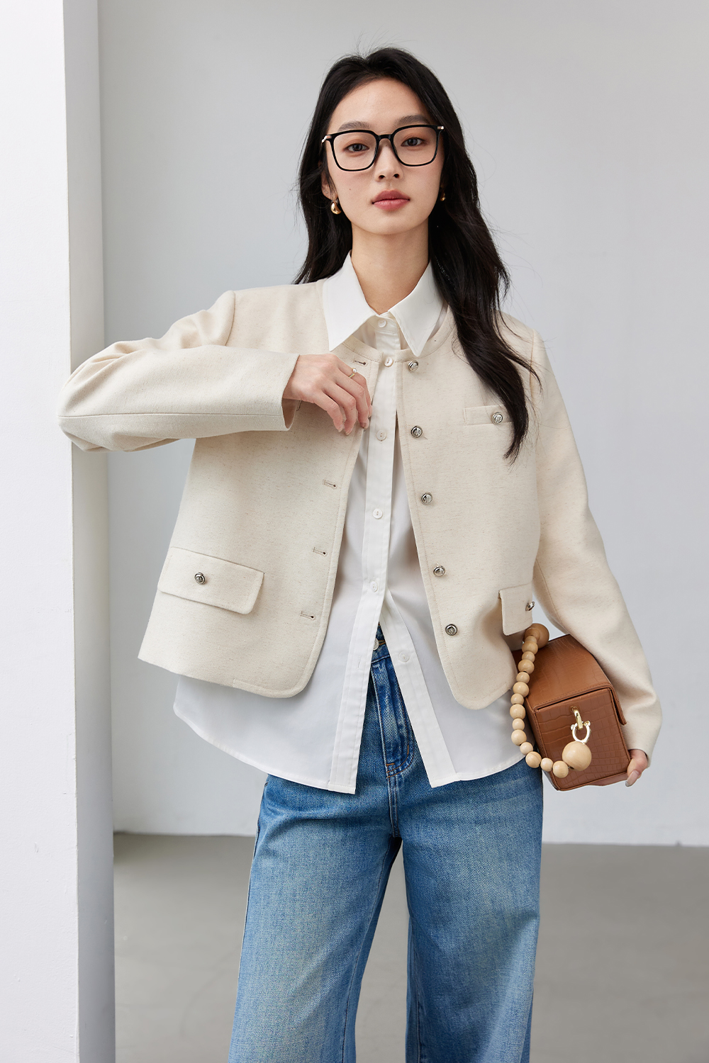 Metal Button Short Jacket