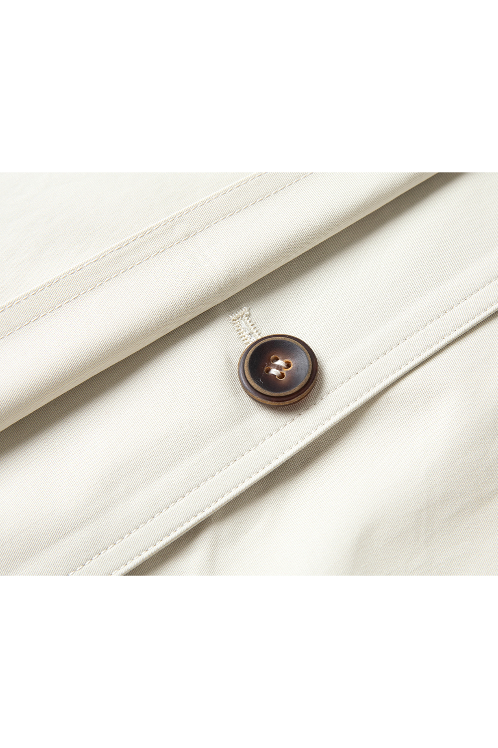 Stand-Up Collar Buttoned Trench Coat