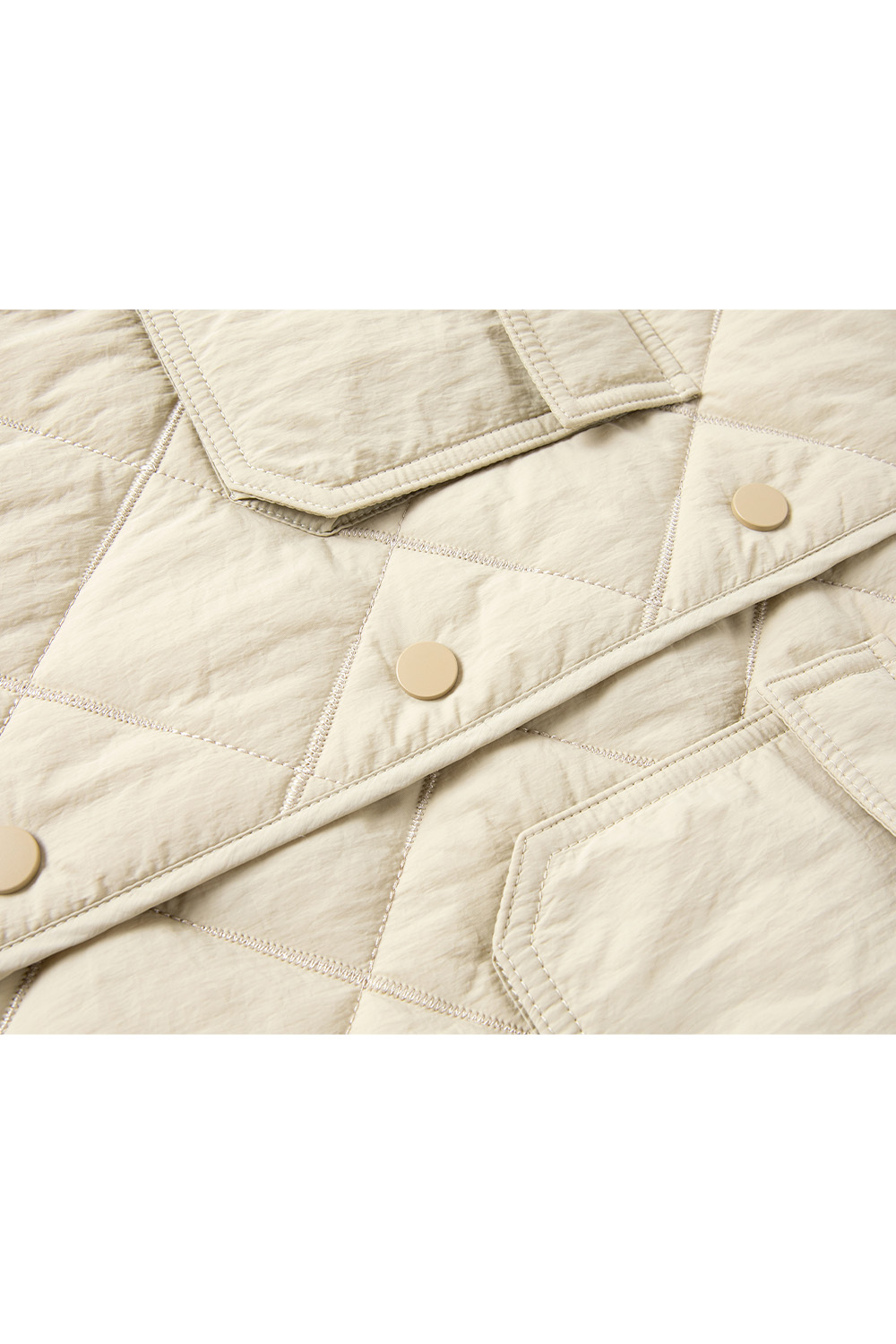 Lapel Diamond Short Cotton Coat