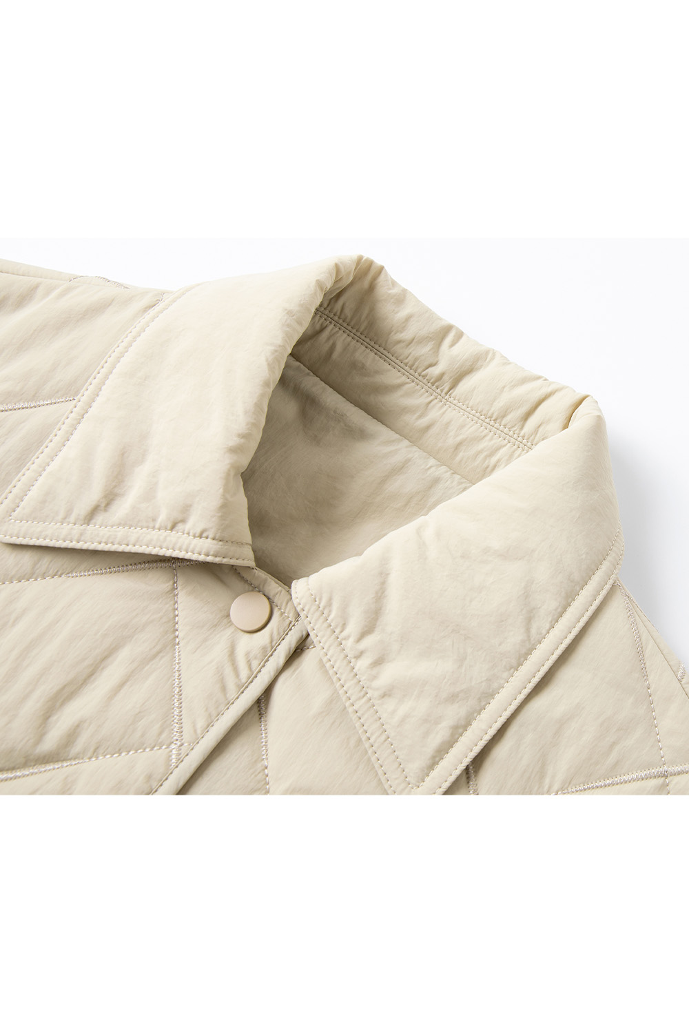 Lapel Diamond Short Cotton Coat