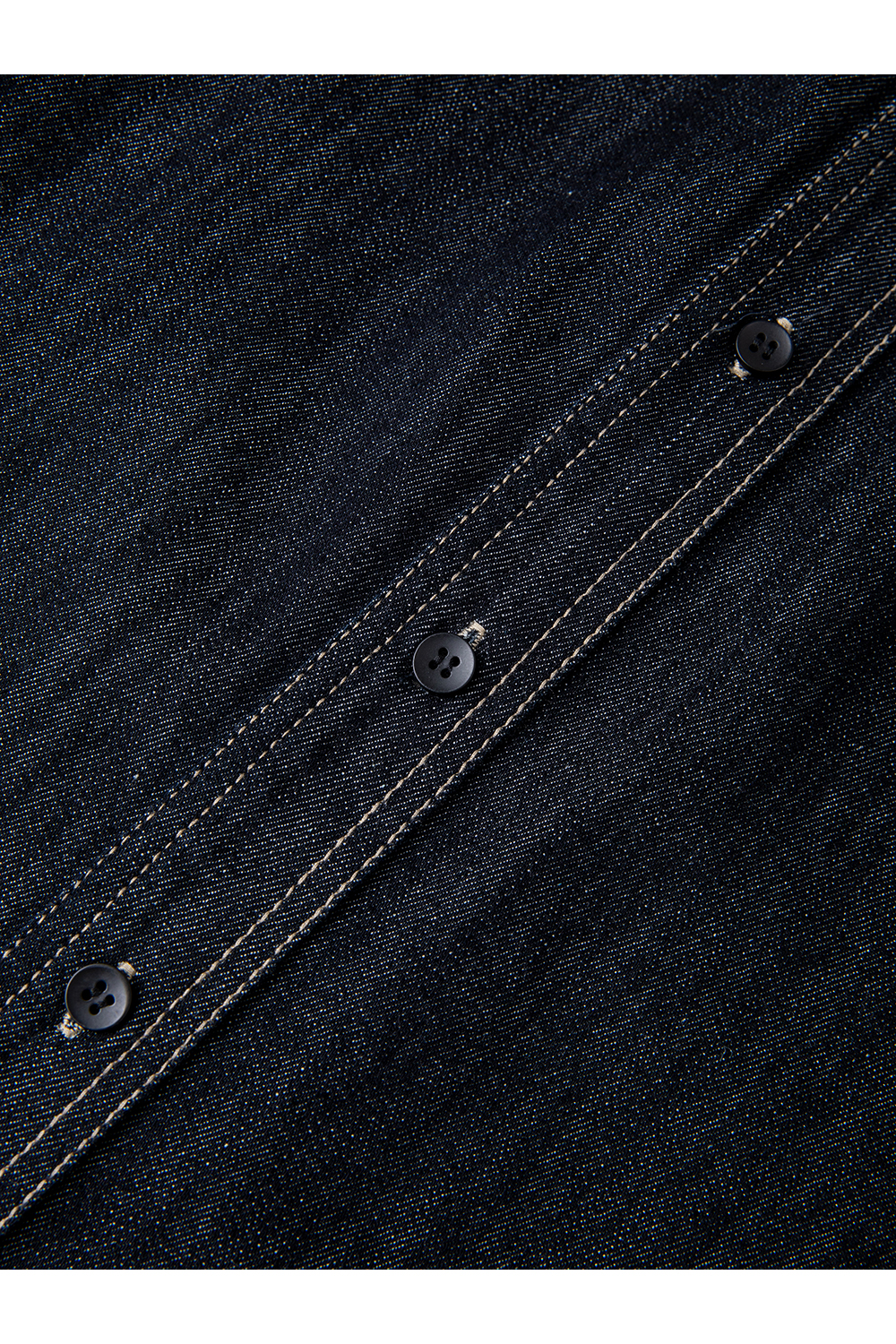 Denim Shirt Dress with Contrast Topstitching