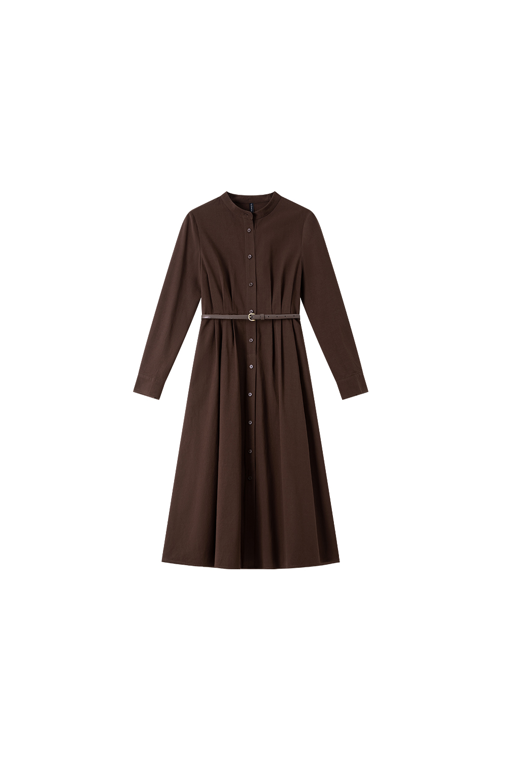 Belted Shirt Dress with Defined Waist