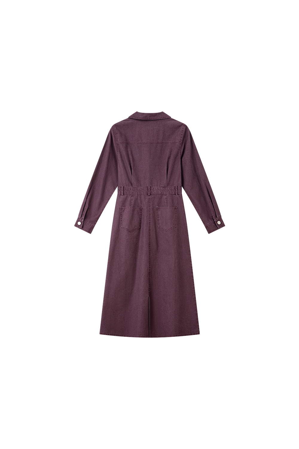 Utility-Chic Cotton Shirtdress with Belted Waist