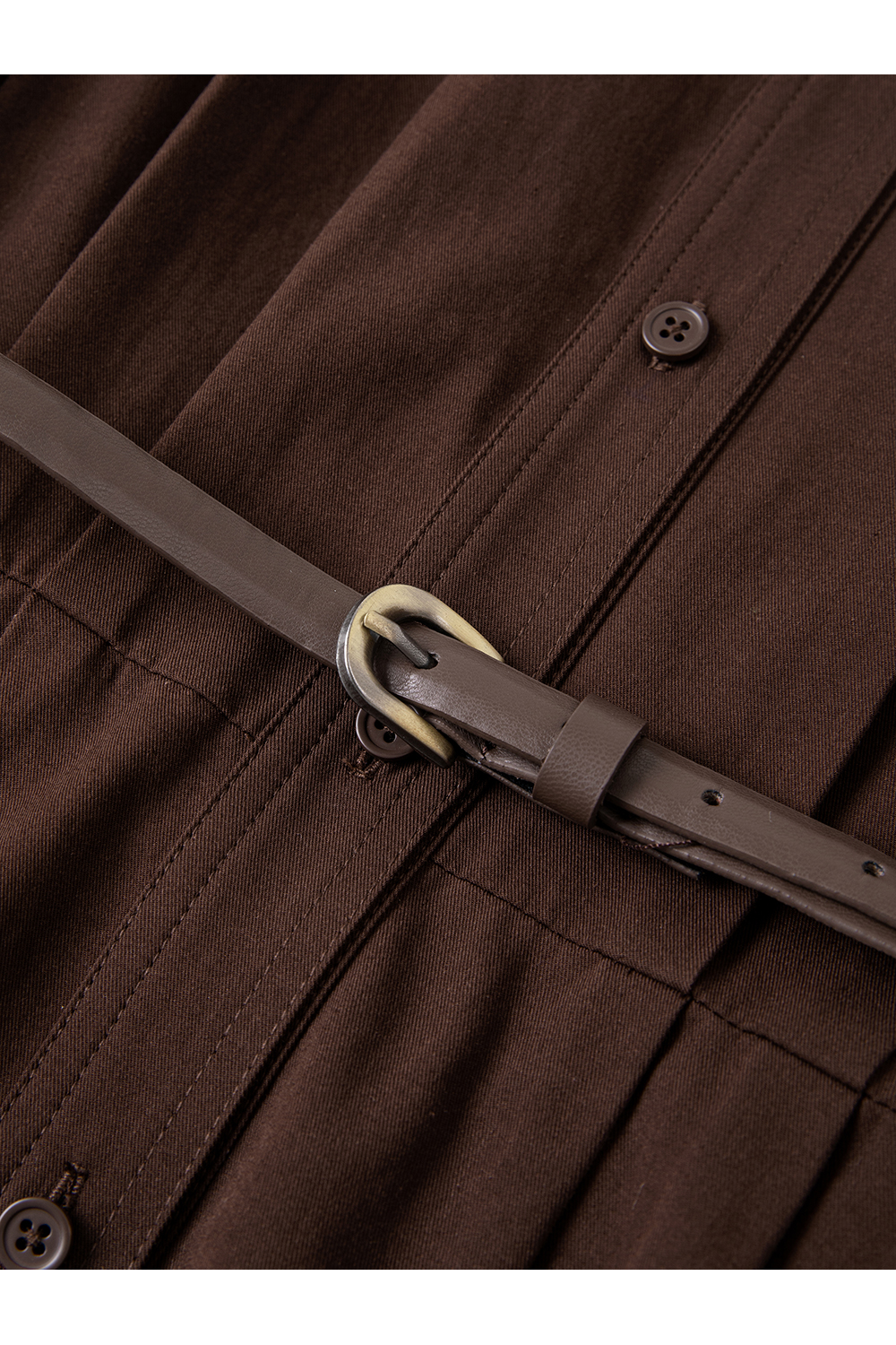 Belted Shirt Dress with Defined Waist