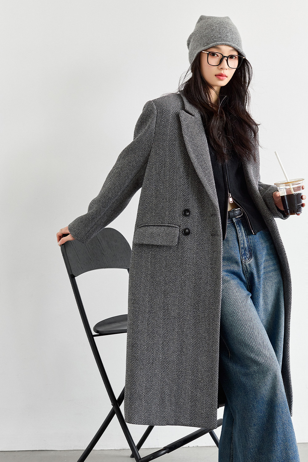 Wool blend trench coat