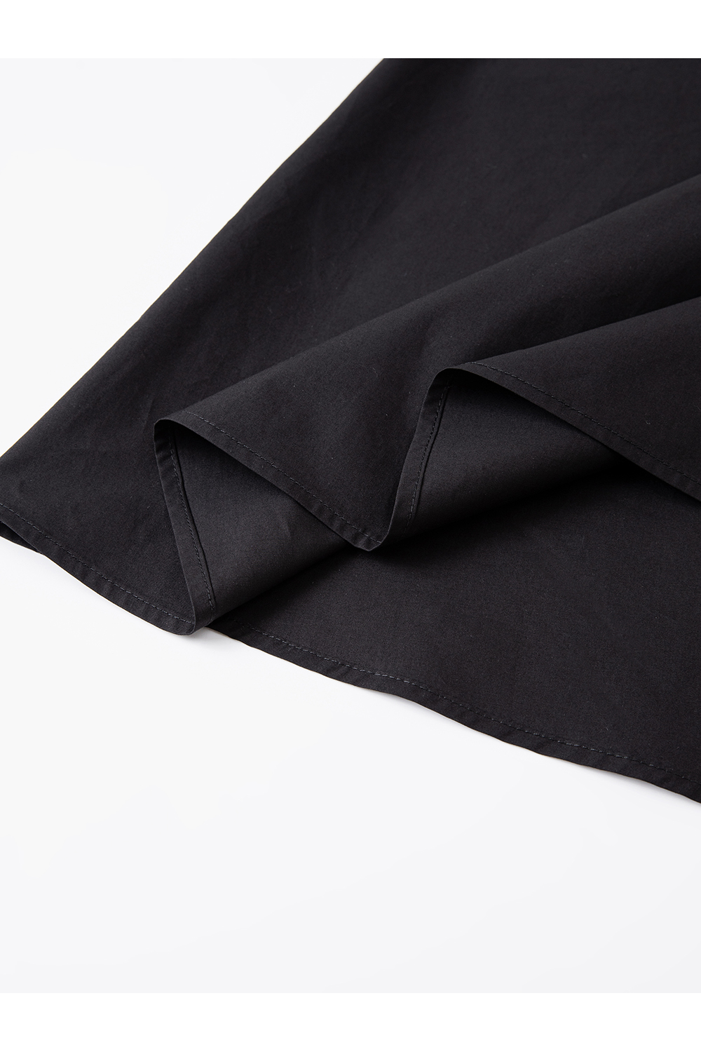 Asymmetric Hem Black Shift Dress